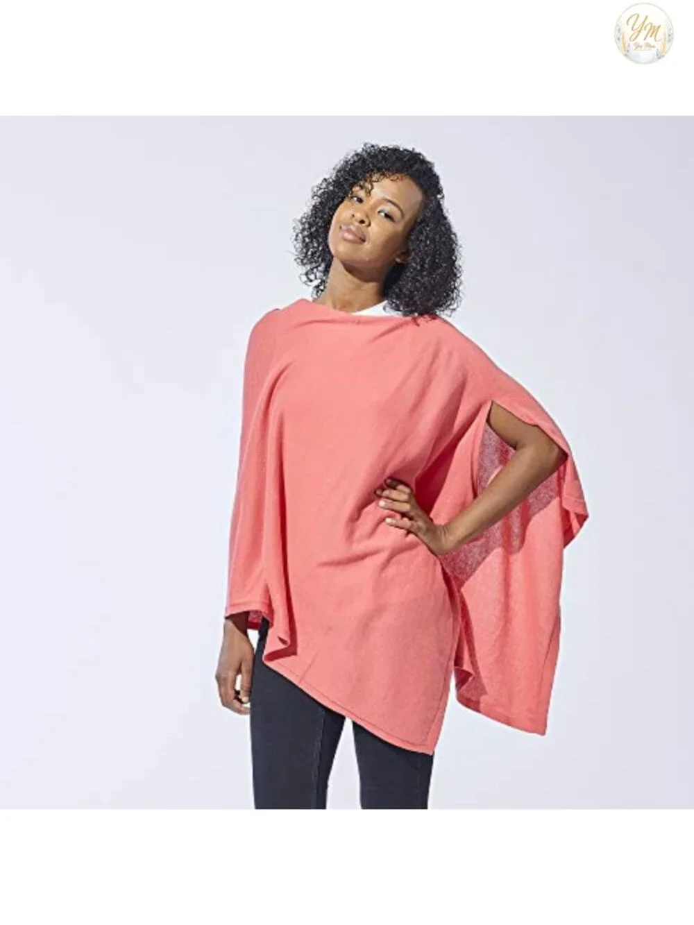 100% Cotton Colorblock Everyday Poncho Lightweight Wrap